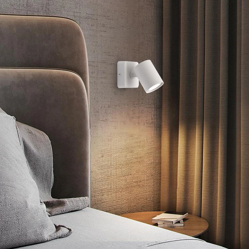 Moderne Led-Lese- Und Arbeitszimmer-Wandleuchte, Ac85–260 V, Led-Wandleuchte, Wandleuchte, Beleuchtung Für Schlafzimmer, Lesen, Mit Gu10-Glühbirne, Schwarz Moderne Led-Lese- Und Arbeitszimmer-Wandleuchte, Ac85–260 V, Led-Wandleuchte, Wandleuchte, Beleuchtung Für Schlafzimmer, Lesen, Mit Gu10-Glühbirne, Schwarz - Image 5