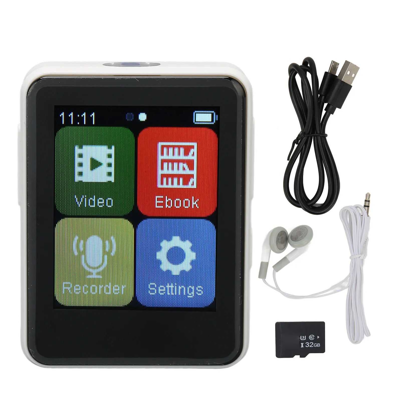 Tragbarer Mp3-Player, Bluetooth 5.0, Intelligente Hd-Geräuschunterdrückung, Fm-Radio, Elektrisches Buch, 1,8-Zoll-Mp3-Player Mit Vollem Touchscreen Tragbarer Mp3-Player, Bluetooth 5.0, Intelligente Hd-Geräuschunterdrückung, Fm-Radio, Elektrisches Buch, 1,8-Zoll-Mp3-Player Mit Vollem Touchscreen - Image 7