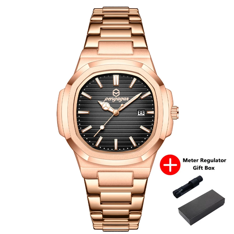 Luxuriöse Quadratische Herren-Armbanduhr, Elegant, Wasserdicht, Leuchtend, Mit Datumsanzeige, Edelstahl, Quarzuhren Für Herren, Weihnachtsgeschenk + Box Reloj Luxuriöse Quadratische Herren-Armbanduhr, Elegant, Wasserdicht, Leuchtend, Mit Datumsanzeige, Edelstahl, Quarzuhren Für Herren, Weihnachtsgeschenk + Box Reloj - Image 13