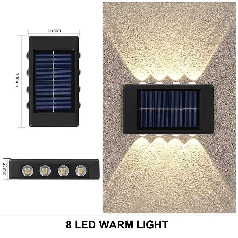 Solar-Led-Leuchte, Wasserdichte Außenwandleuchte, Dämmerungssensor-Zaunbeleuchtung Für Garten, Hof, Veranda, Gehweg, Camping, Heim-Dekoration Solar-Led-Leuchte, Wasserdichte Außenwandleuchte, Dämmerungssensor-Zaunbeleuchtung Für Garten, Hof, Veranda, Gehweg, Camping, Heim-Dekoration - Image 6