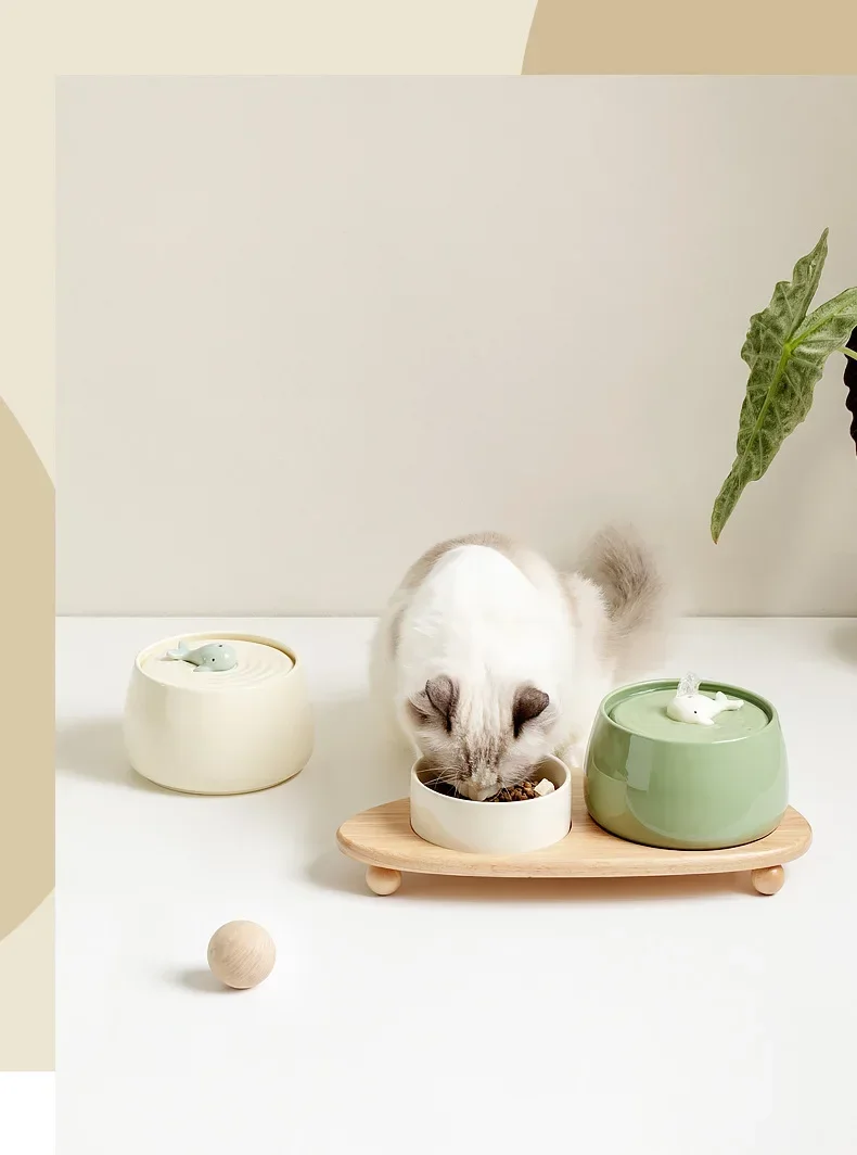 Ceramic Water Fountain Cat Charging Pet Water Feeders Dogs Automatic Circulating Filtration Flow Water Dispenser Cat Accessories Ceramic Water Fountain Cat Charging Pet Water Feeders Dogs Automatic Circulating Filtration Flow Water Dispenser Cat Accessories - Image 11