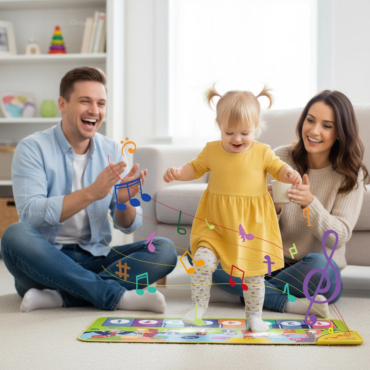 Piano Dance Mat For Kids 80*30Cm Music Play Mat With Demo Songs Toddlers Floor Keyboard Musical Carpet Girl Boy Birthday Gifts Piano Dance Mat For Kids 80*30Cm Music Play Mat With Demo Songs Toddlers Floor Keyboard Musical Carpet Girl Boy Birthday Gifts - Image 5