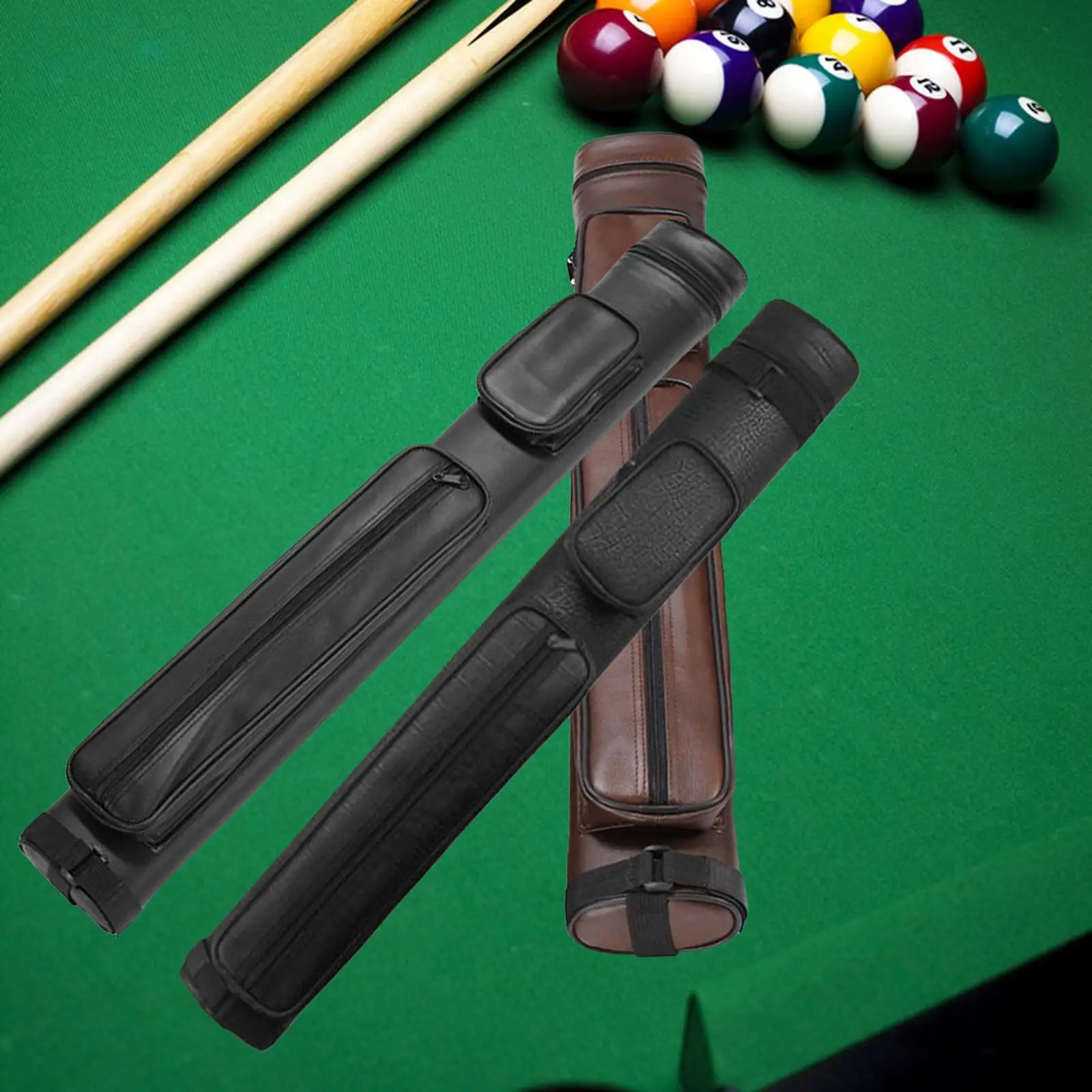 Robuste Billard-Pool-Tasche, 4-Loch-Tragetasche, Zubehör, Billard-Stick-Aufbewahrung, Pu-Leder-Halter Für Billard-Stick-Rute Robuste Billard-Pool-Tasche, 4-Loch-Tragetasche, Zubehör, Billard-Stick-Aufbewahrung, Pu-Leder-Halter Für Billard-Stick-Rute - Image 4