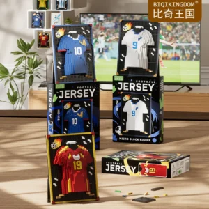 Jersey Baustein Fußball Argentinien Brasilien Fotorahmen Montage 3D-Modell Mini-Bausteine Figuren Spielzeug für Fans