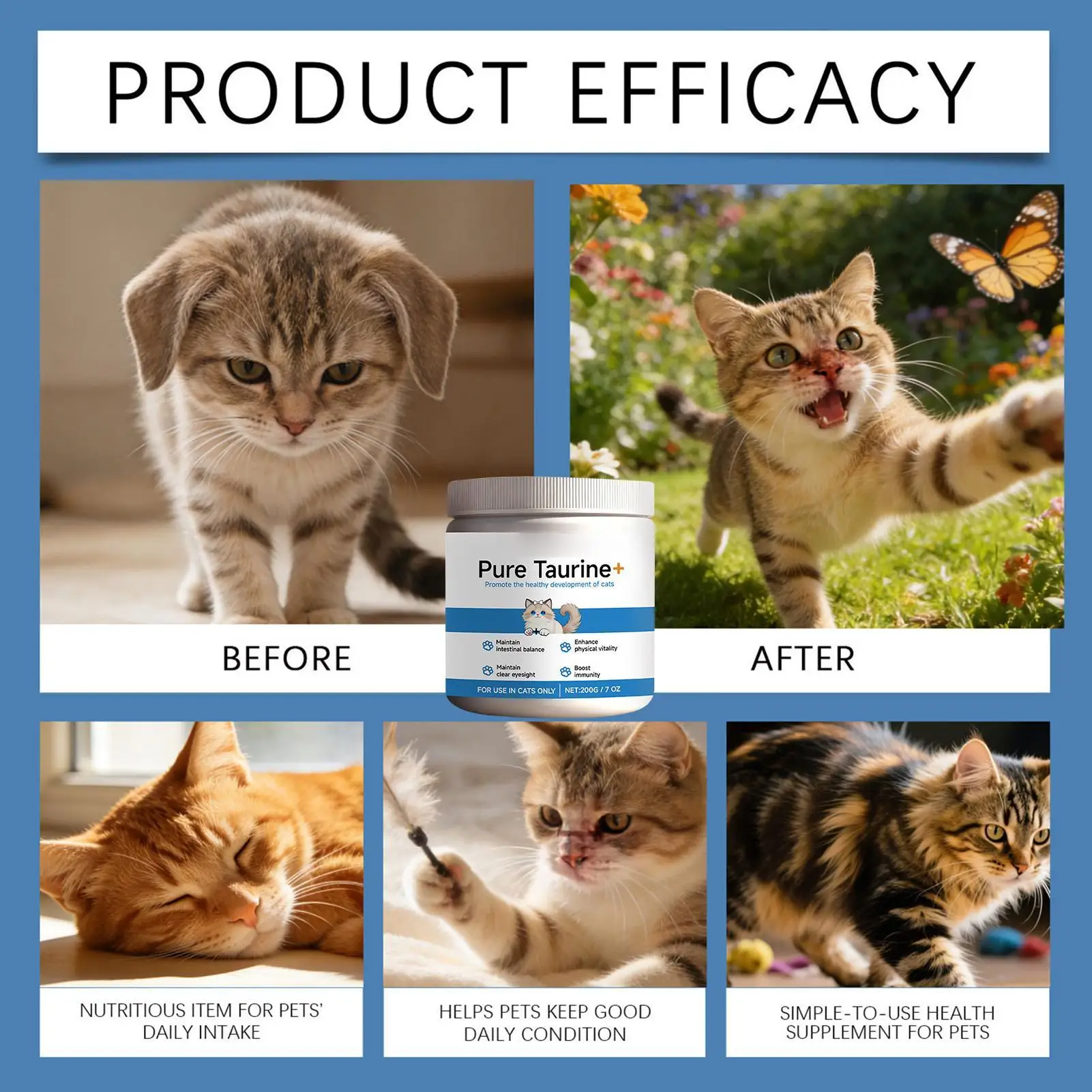 Pet Supplements 200G Daily Nutrition Cats Wet Or Dry Food Supplements For Small Medium Large Breeds Animals Home Travel Shelter Pet Supplements 200G Daily Nutrition Cats Wet Or Dry Food Supplements For Small Medium Large Breeds Animals Home Travel Shelter - Image 12