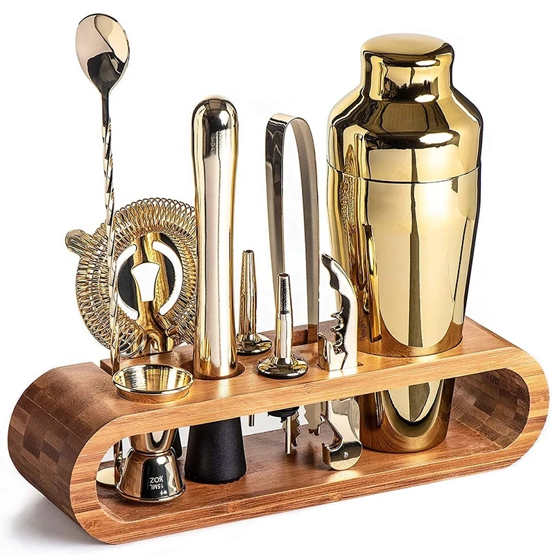 Cocktail Bar Set Mixology Bartender Kit: 10-Piece Bar Tool Set With Stylish Bamboo Stand Bar Accessories Cocktail Bar Set Mixology Bartender Kit: 10-Piece Bar Tool Set With Stylish Bamboo Stand Bar Accessories - Image 2