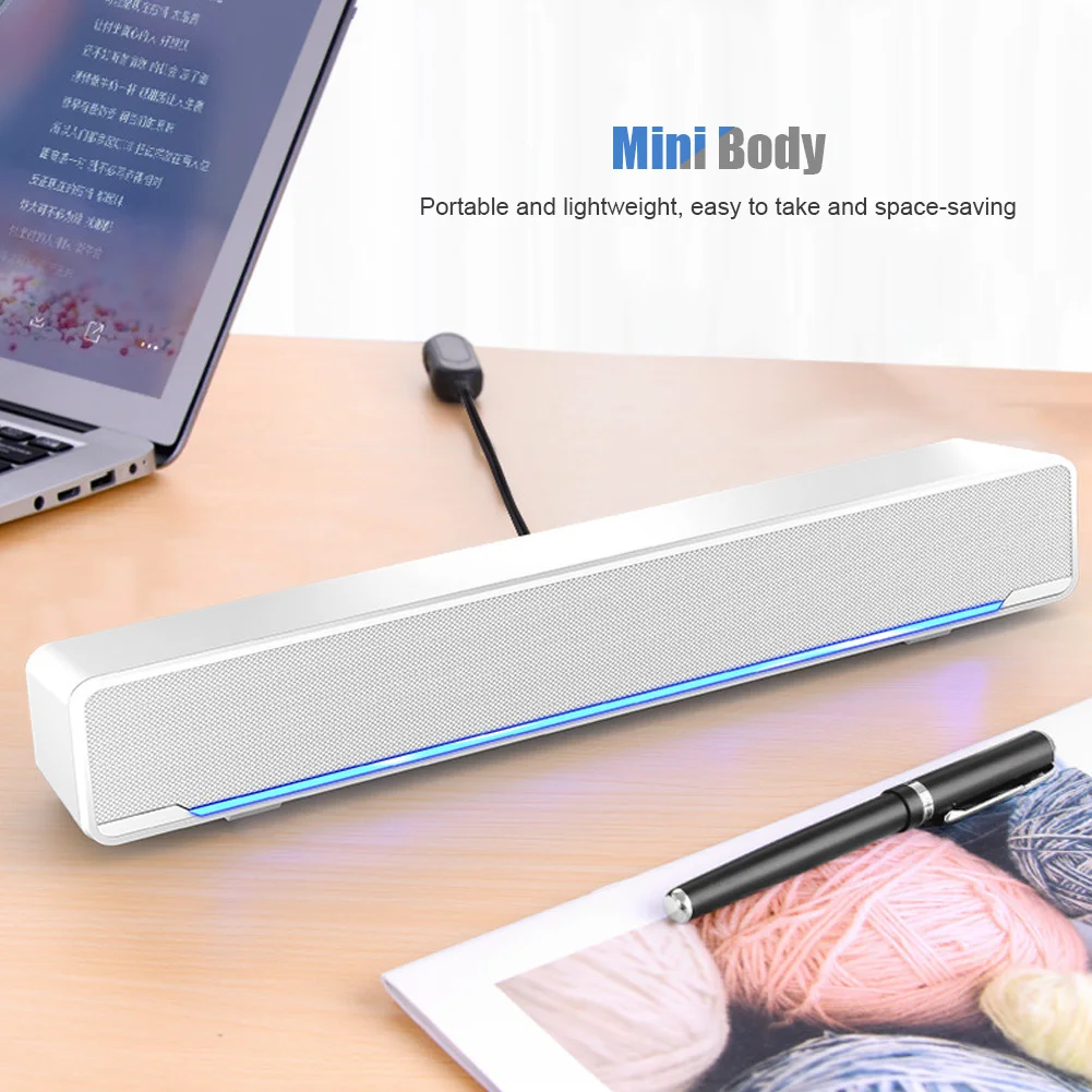 Usb-Soundbar Mit 3,5-Mm-Anschluss – Tragbarer Lautsprecher Mit Bass-Surround-Sound Für Pc, Handy &Amp; Musik Usb-Soundbar Mit 3,5-Mm-Anschluss – Tragbarer Lautsprecher Mit Bass-Surround-Sound Für Pc, Handy &Amp; Musik - Image 2