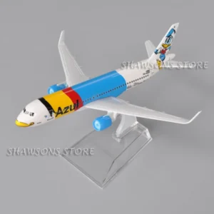 16 cm Druckguss-Metallmodellflugzeugspielzeug A320 Azul Brazilian Airlines Air Miniaturreplik