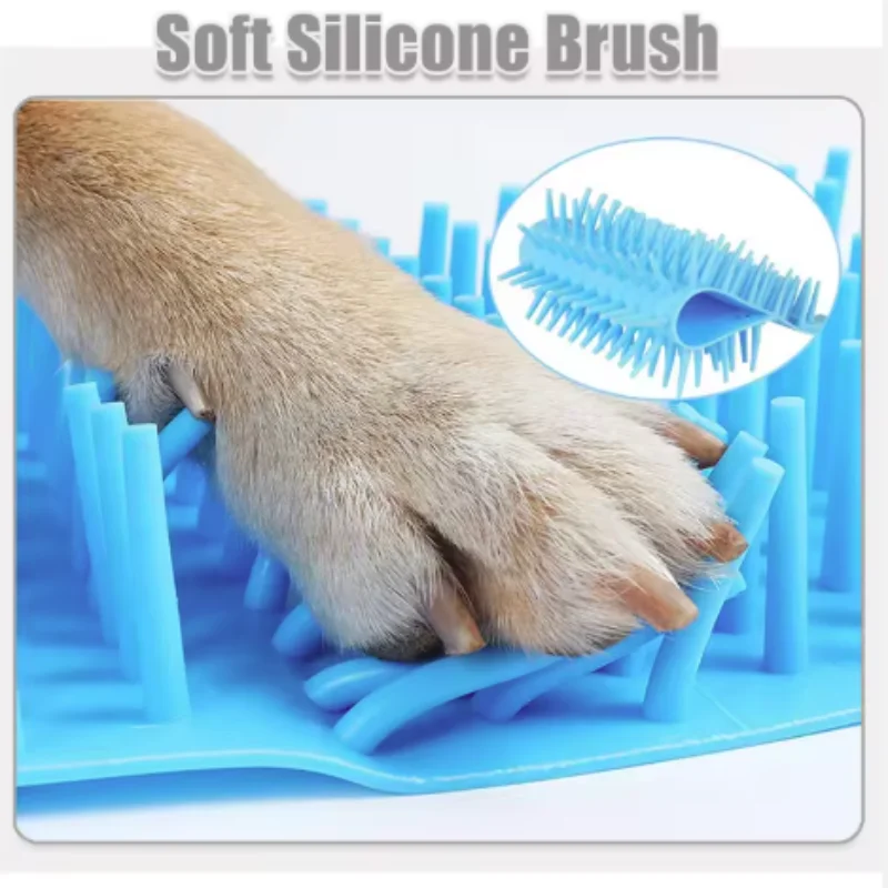 Portable Pet Paw Cleaner Soft Silicone Foot Washer With Cleaning Brush Dog Towel Bucket - Efficient Pet Cleaning Supplies Portable Pet Paw Cleaner Soft Silicone Foot Washer With Cleaning Brush Dog Towel Bucket - Efficient Pet Cleaning Supplies - Image 6