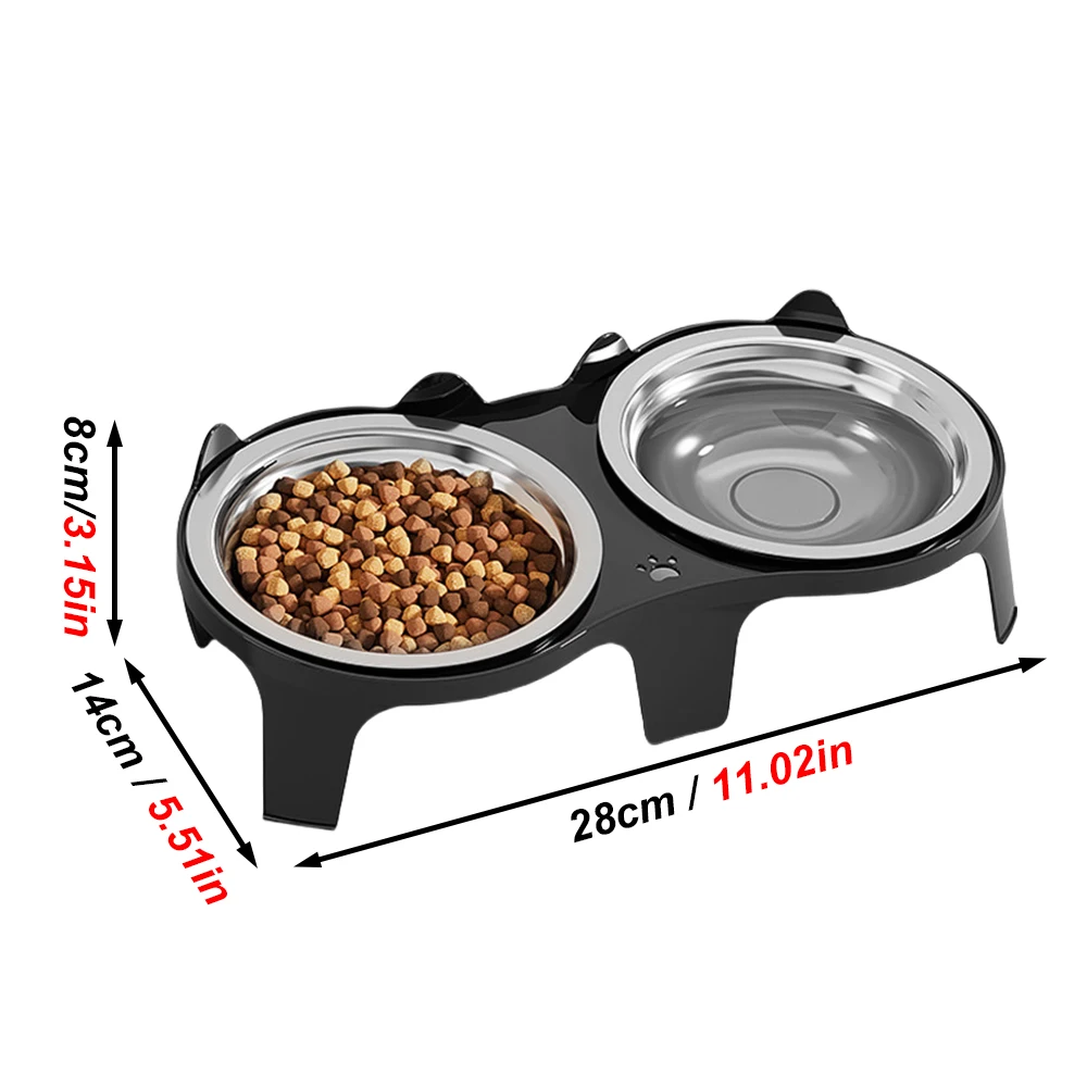 1Pc Stainless Steel Cat Food &Amp; Water Bowl With Anti-Tip Design Large Capacity Easy-Eat Design For Pet Dog Cat Feeding Food Bowl 1Pc Stainless Steel Cat Food &Amp; Water Bowl With Anti-Tip Design Large Capacity Easy-Eat Design For Pet Dog Cat Feeding Food Bowl - Image 2