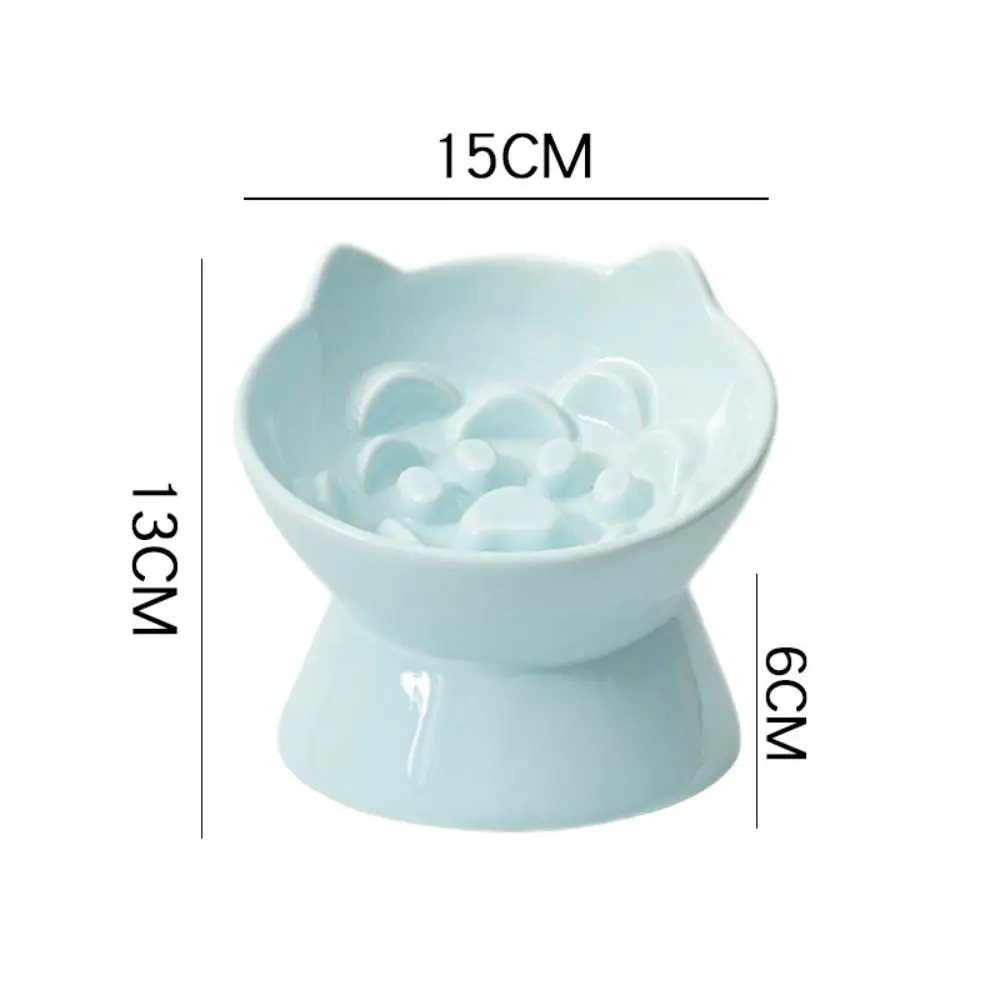 Ceramic Cat Slow Food Bowl Cute Slanted Mouth Dog Feeding Basin Creative Large Capacity Pet High Foot Bowl Kitten Puppy Ceramic Cat Slow Food Bowl Cute Slanted Mouth Dog Feeding Basin Creative Large Capacity Pet High Foot Bowl Kitten Puppy - Image 6