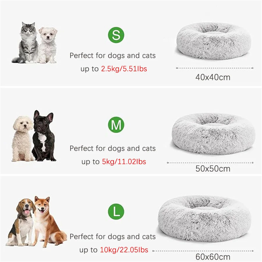 Soft Pet Cat Bed Pad Plush Warm Faux Fur Dog Calm Bed Donut Round Bed Comfortable Sleeping Washable For Small Medium Dog And Cat Soft Pet Cat Bed Pad Plush Warm Faux Fur Dog Calm Bed Donut Round Bed Comfortable Sleeping Washable For Small Medium Dog And Cat - Image 17