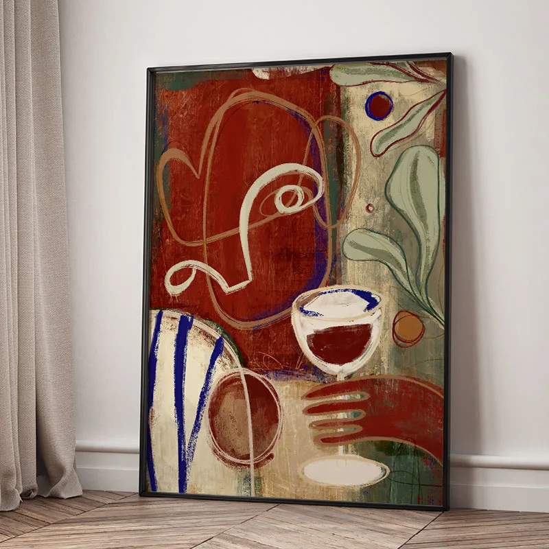 Vintage Abstrakte Mädchen-Geometrie Revival Gallery Leinwand-Wandkunstdruck Poster Wandbild Für Wohnzimmer Schlafzimmer Büro Wanddekoration G Vintage Abstrakte Mädchen-Geometrie Revival Gallery Leinwand-Wandkunstdruck Poster Wandbild Für Wohnzimmer Schlafzimmer Büro Wanddekoration G - Image 8