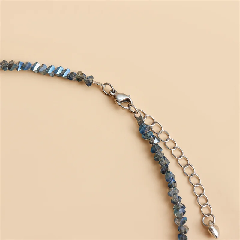Transparent Crystal Irregular Beaded Choker Necklace For Women Korean Collarbone Clavicle Chain On The Neck Collar Jewelry Transparent Crystal Irregular Beaded Choker Necklace For Women Korean Collarbone Clavicle Chain On The Neck Collar Jewelry - Image 6