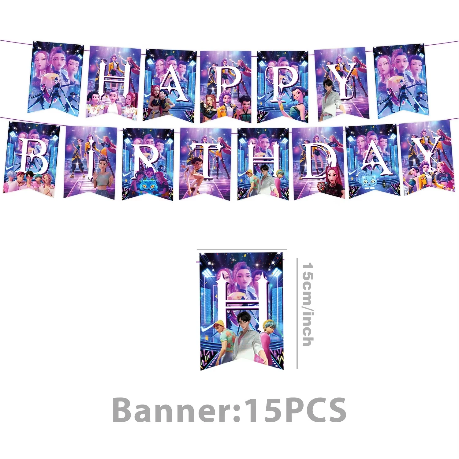 Heißes K-Pop Geburtstagsparty-Dekorationsset Für Kinder: Tischgeschirr, Ballons, Becher, Teller, Servietten, Tortenaufsatz, Banner, Geschenktüte – Partyzubehör Heißes K-Pop Geburtstagsparty-Dekorationsset Für Kinder: Tischgeschirr, Ballons, Becher, Teller, Servietten, Tortenaufsatz, Banner, Geschenktüte – Partyzubehör - Image 11