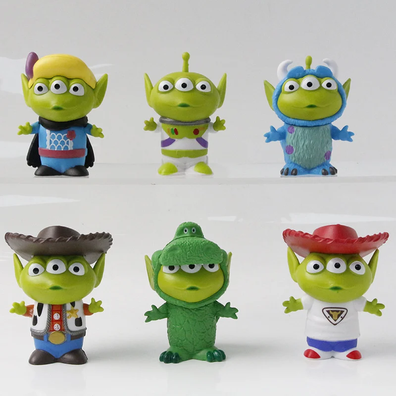 6 Stück/Set Disney Toy Story Buzz Lightyear Anime-Figur Niedliche Grüne Aliens Woody Actionfigur Mini-Modell Dekoration Spielzeug Puppe Geschenk 6 Stück/Set Disney Toy Story Buzz Lightyear Anime-Figur Niedliche Grüne Aliens Woody Actionfigur Mini-Modell Dekoration Spielzeug Puppe Geschenk - Image 2