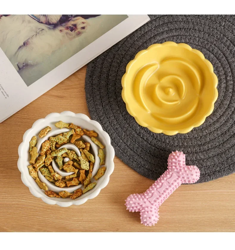 Cat Food Bowl Ceramic Elevated Cats Small Dogs Slow Feed Bowls Anti-Choking Pet Eating Feeders Anti-Gulping Puppy Supplies Cat Food Bowl Ceramic Elevated Cats Small Dogs Slow Feed Bowls Anti-Choking Pet Eating Feeders Anti-Gulping Puppy Supplies - Image 15