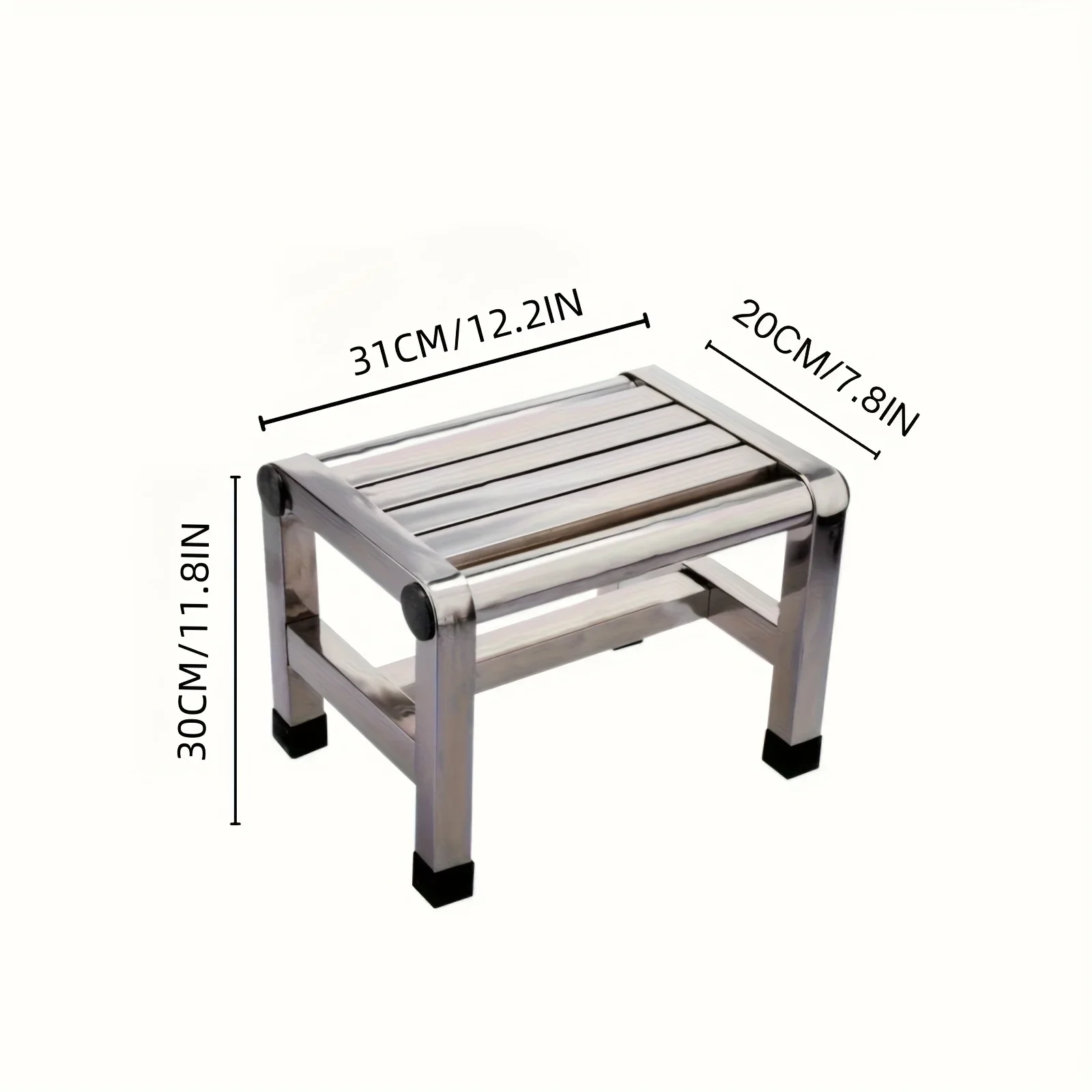 Multi Functional Stainless Steel Stool - Durable Thick &Amp; Sturdy Stool, Ideal For Living Room, Bathroom, Kitchen, Corridors Multi Functional Stainless Steel Stool - Durable Thick &Amp; Sturdy Stool, Ideal For Living Room, Bathroom, Kitchen, Corridors - Image 7