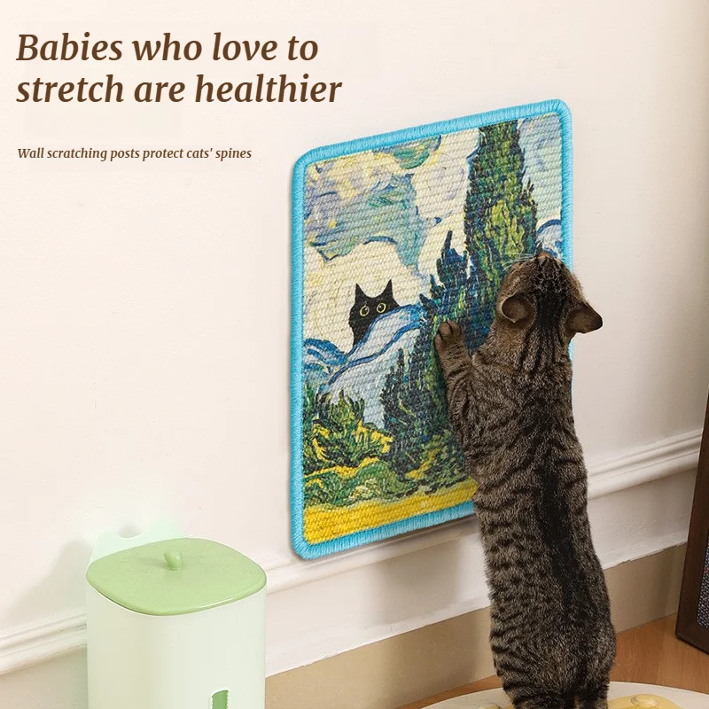 Cat Scratch Board, Sisal Pet Mat, No Debris Falling Off, Wall Sticking, Cat Toys, Wear-Resistant Scratch Pads, Pet Supplies Cat Scratch Board, Sisal Pet Mat, No Debris Falling Off, Wall Sticking, Cat Toys, Wear-Resistant Scratch Pads, Pet Supplies - Image 4