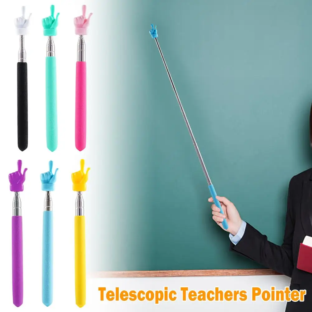 Einziehbarer Lehrer-Zeiger, Finger-Design, Edelstahl, Teleskopisch, Für Den Schulunterricht, Zeigerstab, Lehrerbedarf Für Das Klassenzimmer Einziehbarer Lehrer-Zeiger, Finger-Design, Edelstahl, Teleskopisch, Für Den Schulunterricht, Zeigerstab, Lehrerbedarf Für Das Klassenzimmer - Image 2
