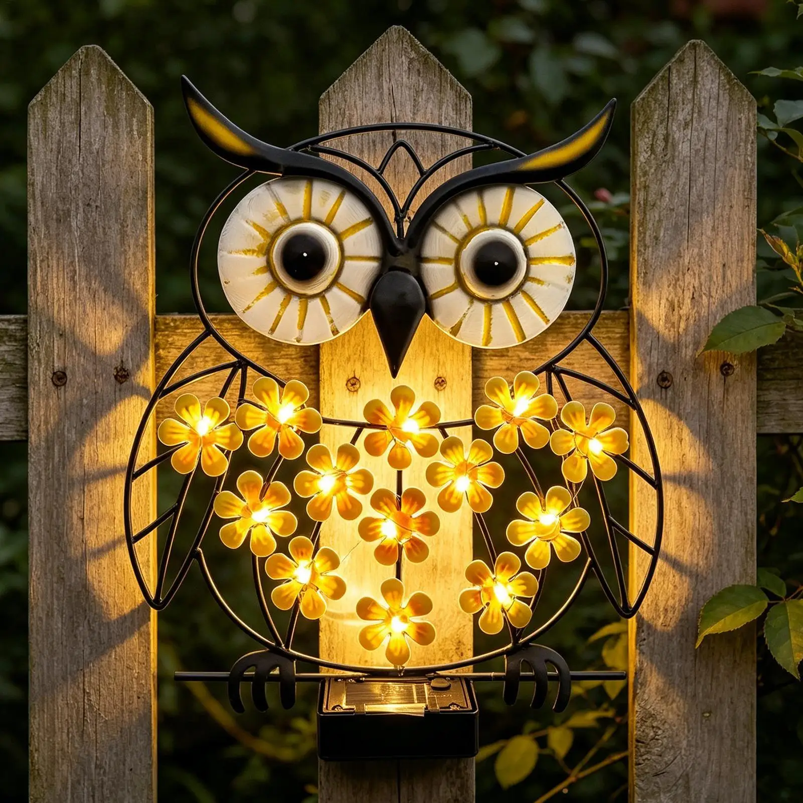 Eulen-Solar-Wandleuchten Für Den Außenbereich, Aus Metall, Wetterfest, Gartendekoration, Automatisches Ein- Und Ausschalten, Led-Lampe Für Hof, Zaun, Terrasse, Weg, Balkon Eulen-Solar-Wandleuchten Für Den Außenbereich, Aus Metall, Wetterfest, Gartendekoration, Automatisches Ein- Und Ausschalten, Led-Lampe Für Hof, Zaun, Terrasse, Weg, Balkon - Image 5