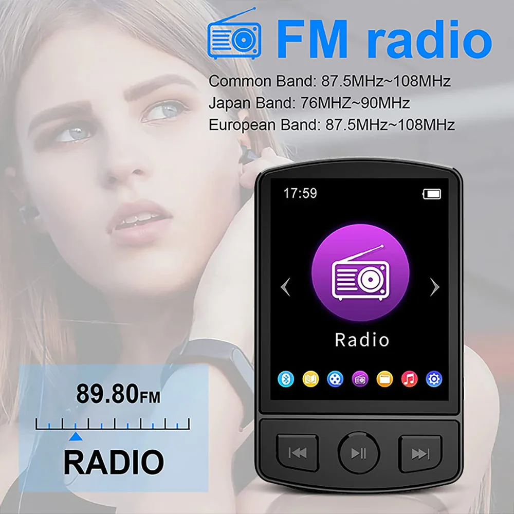 Mp3-Player Tragbarer Sport-Clip Walkman Hifi-Sound Bluetooth-Kompatibel 5.0 Student Walkman 1,8-Zoll-Bildschirm Mit Fm-Radio E-Book Mp3-Player Tragbarer Sport-Clip Walkman Hifi-Sound Bluetooth-Kompatibel 5.0 Student Walkman 1,8-Zoll-Bildschirm Mit Fm-Radio E-Book - Image 5