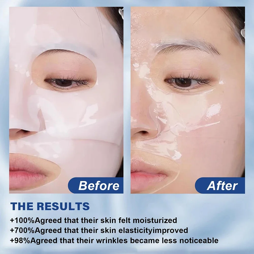 Tiefenkollagen-Anti-Falten-Lifting-Maske, Kollagen-Gesichtsmaske Über Nacht, Tiefe Kollagenmaske Zum Anheben, Straffung, Feuchtigkeit (5Er-Pack) Tiefenkollagen-Anti-Falten-Lifting-Maske, Kollagen-Gesichtsmaske Über Nacht, Tiefe Kollagenmaske Zum Anheben, Straffung, Feuchtigkeit (5Er-Pack) - Image 4