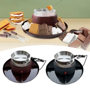 S'mores-Set Schokoladenschmelztopf Einweihungsgeschenke Flammenloser Grill für Familie Weihnachten Hochzeit Geburtstag