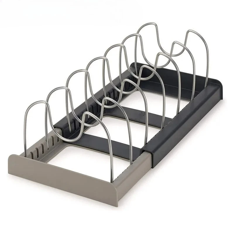 1 Stück 7-Gitter-Teleskop-Topfregal, Pfannen-Organizer, Platzsparender Schrankhalter Für Töpfe, Pfannen Und Deckel – Hält Ihre Küche Ordentlich Und Ordentlich 1 Stück 7-Gitter-Teleskop-Topfregal, Pfannen-Organizer, Platzsparender Schrankhalter Für Töpfe, Pfannen Und Deckel – Hält Ihre Küche Ordentlich Und Ordentlich - Image 3