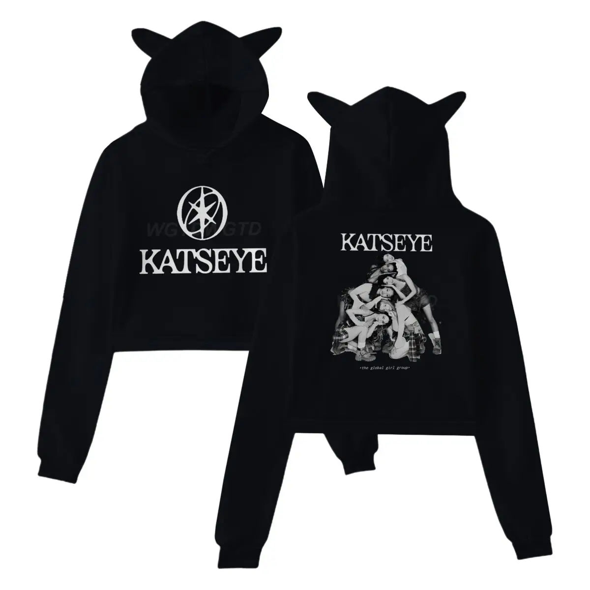 Katseye Tour 2025, Merch Hoodies, Sweatshirt Für Mädchen, Katzenohr-Crop-Pullover, Freizeitkleidung, Katseye Y2K, Modischer Kapuzenpullover Für Mädchen Katseye Tour 2025, Merch Hoodies, Sweatshirt Für Mädchen, Katzenohr-Crop-Pullover, Freizeitkleidung, Katseye Y2K, Modischer Kapuzenpullover Für Mädchen