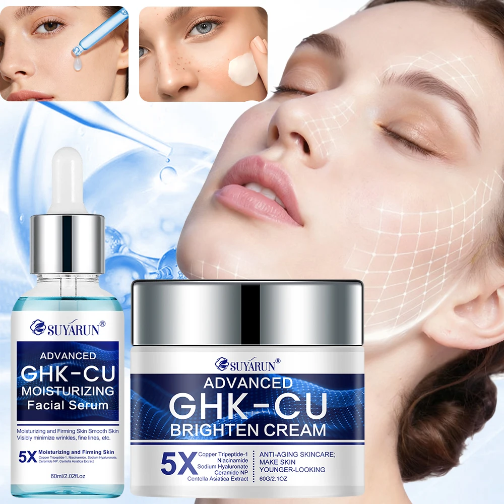 Suyarun Ghk-Cu Creme &Amp; Serum - Anti-Aging Gesichtspflege, Straffend Und Feuchtigkeitsspendend Für Alle Hauttypen, Geeignet Für Frauen. Suyarun Ghk-Cu Creme &Amp; Serum - Anti-Aging Gesichtspflege, Straffend Und Feuchtigkeitsspendend Für Alle Hauttypen, Geeignet Für Frauen. - Image 3