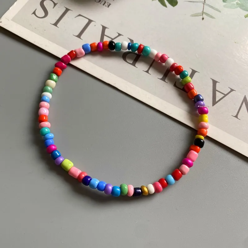 Weißes Fußkettchen Für Frauen, Buntes Modisches Mädchen, Winzige Rocailles, Fußarmband, Gelbes Böhmisches Fußkettchen, Geschenkschmuck Weißes Fußkettchen Für Frauen, Buntes Modisches Mädchen, Winzige Rocailles, Fußarmband, Gelbes Böhmisches Fußkettchen, Geschenkschmuck - Image 7