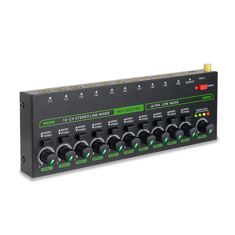 10-Kanal-Audiomischer – Tragbarer Mini-Stereomixer Mit Usb-Stromversorgung Für Studioaufnahmen, Homerecording &Amp; Flexible Audio-Setups 10-Kanal-Audiomischer – Tragbarer Mini-Stereomixer Mit Usb-Stromversorgung Für Studioaufnahmen, Homerecording &Amp; Flexible Audio-Setups - Image 5