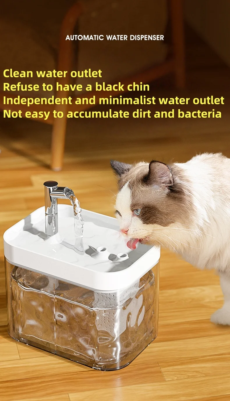 1.5L Cat Water Circulation Fountain Auto Filter Pet Cat Drinker Usb Dog Water Basin Feeding Bowl Pet Supplies 1.5L Cat Water Circulation Fountain Auto Filter Pet Cat Drinker Usb Dog Water Basin Feeding Bowl Pet Supplies - Image 16