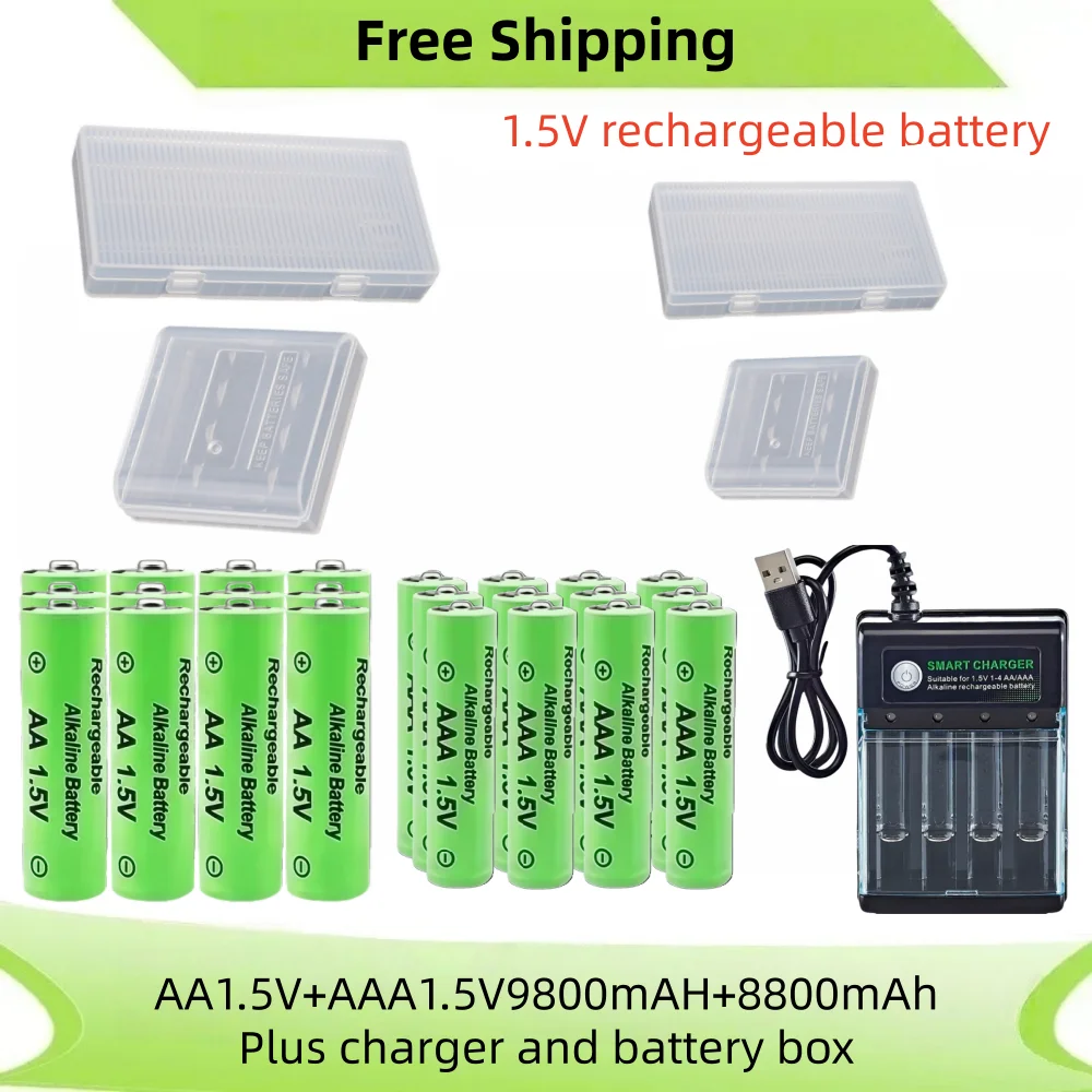 Original Akku 1,5 V Aa 9800 Mah + Aaa 8800 Mah + Ladegerät Für Computer Uhr Radio Video Spiel Digital Kamera Aa Aaa Original Akku 1,5 V Aa 9800 Mah + Aaa 8800 Mah + Ladegerät Für Computer Uhr Radio Video Spiel Digital Kamera Aa Aaa - Image 8