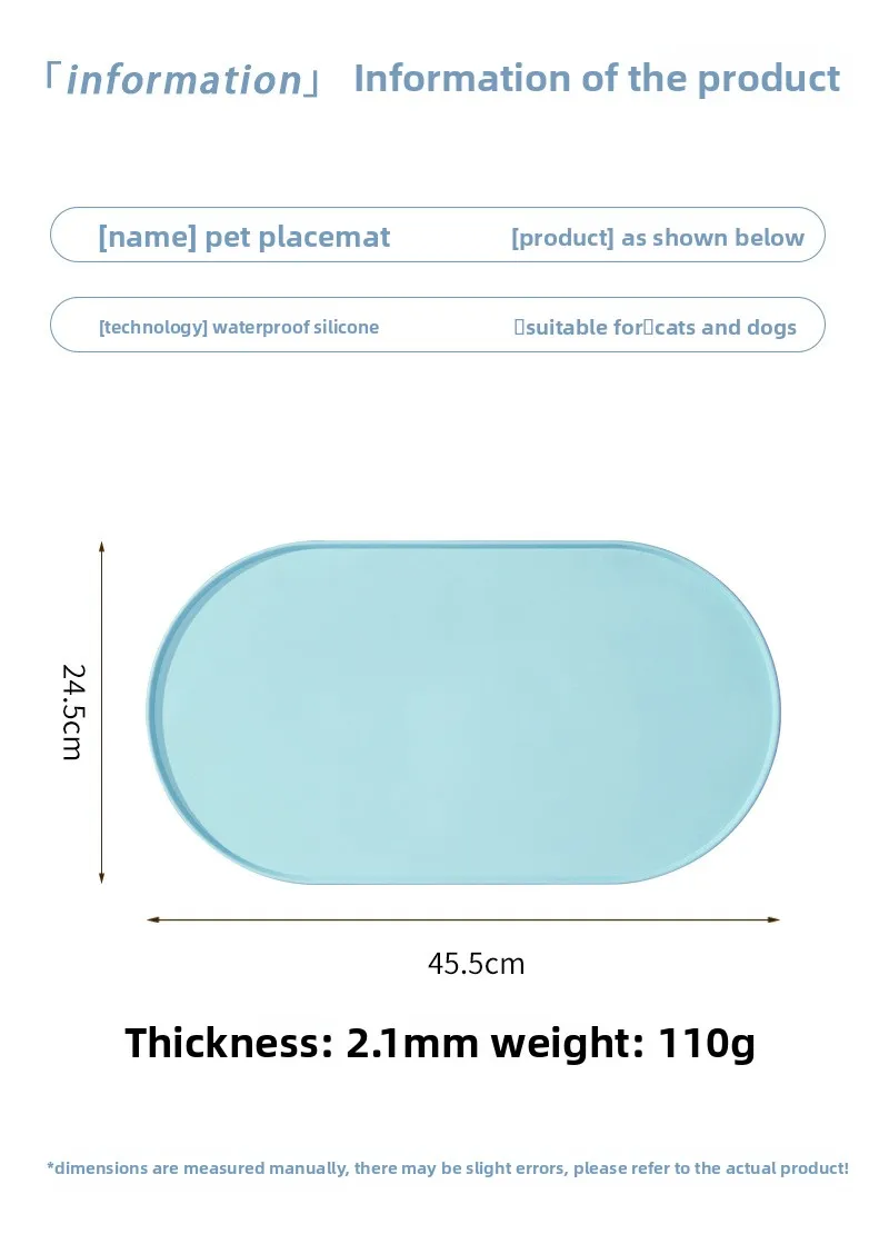 Cat Feeding Mat With Non-Slip Waterproof Design Pet Food Mat Compatible With Cat/Dog Bowls Multipet Households Dog Owners Cat Feeding Mat With Non-Slip Waterproof Design Pet Food Mat Compatible With Cat/Dog Bowls Multipet Households Dog Owners - Image 6