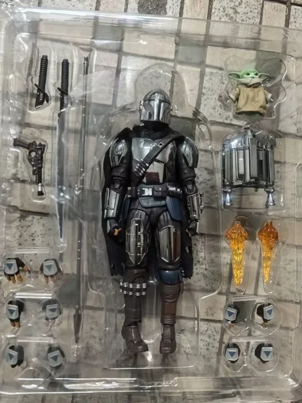 In Stock Star Wars Mandalorian 2.0 Electroplated Din Djarin Boxed Articulated Action Figure Collectible Model Toy For Collectors In Stock Star Wars Mandalorian 2.0 Electroplated Din Djarin Boxed Articulated Action Figure Collectible Model Toy For Collectors - Image 7
