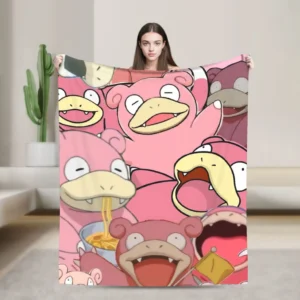 Weiche Decken, dekorative Slowpoke-Cartoon-Bettwäsche, wirft Flanell-Tagesdecke für Outdoor-Mode-Sofabettbezug