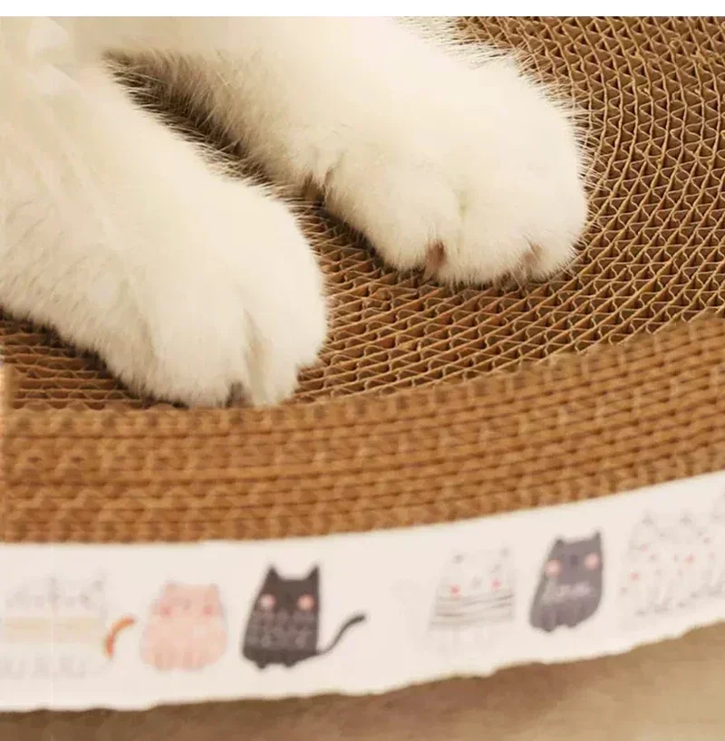 Runder Wellpappe-Katzenkratzer – Kratzbett &Amp; Spielzeug Für Katzen Runder Wellpappe-Katzenkratzer – Kratzbett &Amp; Spielzeug Für Katzen - Image 2