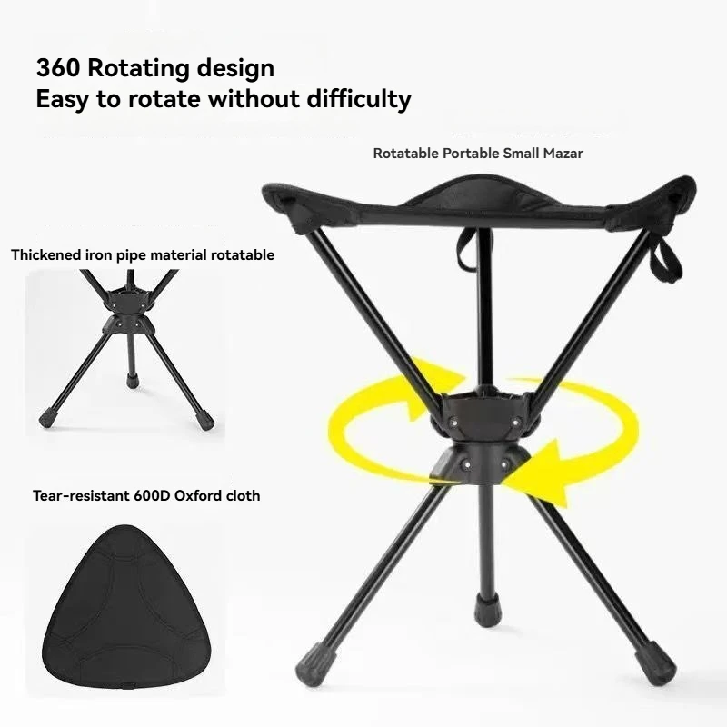 New Popular Outdoor Stool Folding Portable Triangular Stool Rotating Mazza Courtyard Subway Sketching Train Mazza Adjustable New Popular Outdoor Stool Folding Portable Triangular Stool Rotating Mazza Courtyard Subway Sketching Train Mazza Adjustable - Image 2