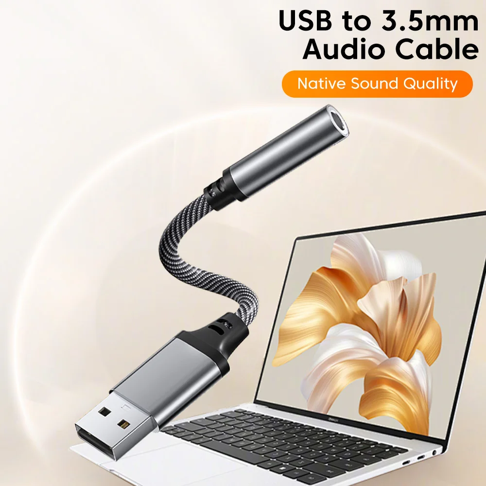 Usb Auf 3,5-Mm-Kopfhörer-Adapter – Audio-Konverter Für Notebook, Pc &Amp; Ps4 Mit 3,5-Mm-Klinkenanschluss Usb Auf 3,5-Mm-Kopfhörer-Adapter – Audio-Konverter Für Notebook, Pc &Amp; Ps4 Mit 3,5-Mm-Klinkenanschluss - Image 6