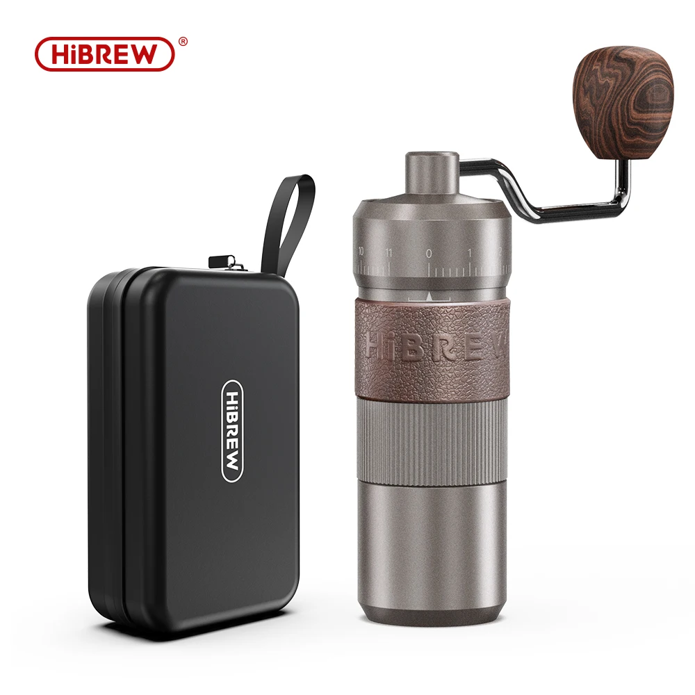 Hibrew Manuelle Kaffeemühle, Aluminium, Konische Gratkapazität, 22 G, Handkaffeemühle Mit 11 Stufen, Verstellbare Einstellung Zum Übergießen Hibrew Manuelle Kaffeemühle, Aluminium, Konische Gratkapazität, 22 G, Handkaffeemühle Mit 11 Stufen, Verstellbare Einstellung Zum Übergießen - Image 4
