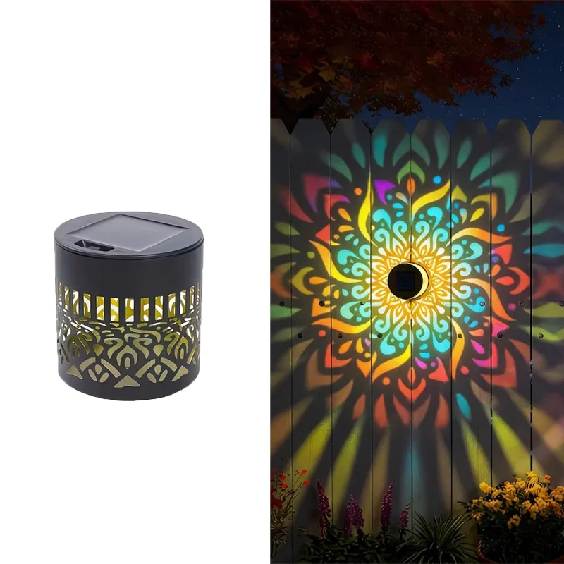 Solar-Mandala-Wandleuchte, Wasserdichte Led-Zaunlampe Für Den Außenbereich, Für Garten, Rasen, Grundstück, Veranda, Korridor, Hof, Dekoration, Wandleuchte Solar-Mandala-Wandleuchte, Wasserdichte Led-Zaunlampe Für Den Außenbereich, Für Garten, Rasen, Grundstück, Veranda, Korridor, Hof, Dekoration, Wandleuchte - Image 8