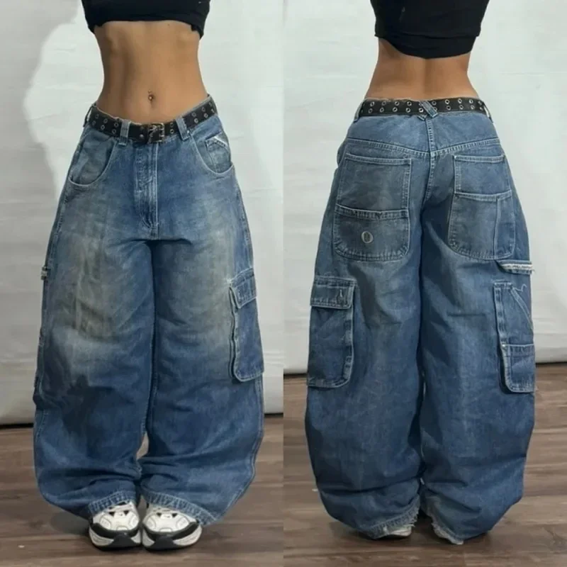American New Fashion Oversized Pattern Printed Washed Jeans Men Y2K Gothic Rock Popular Casual Joker High Waist Wide Leg Pants American New Fashion Oversized Pattern Printed Washed Jeans Men Y2K Gothic Rock Popular Casual Joker High Waist Wide Leg Pants - Image 7