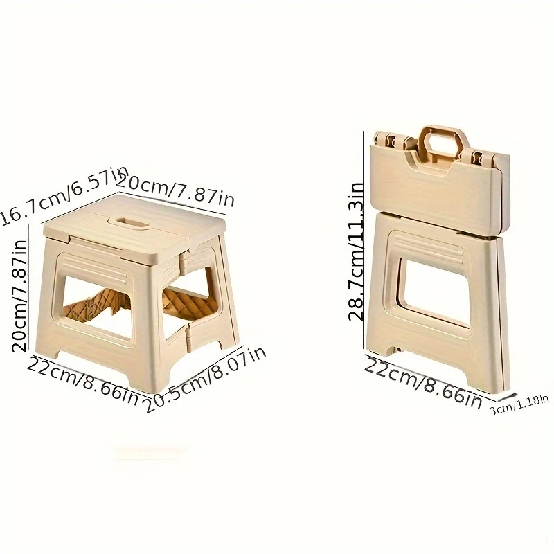 Folding Step Stool Lightweight Plastic Step Stool Foldable Step Stools Non Slip Folding Stools For Kitchen Bathroom Bedroom Folding Step Stool Lightweight Plastic Step Stool Foldable Step Stools Non Slip Folding Stools For Kitchen Bathroom Bedroom - Image 6