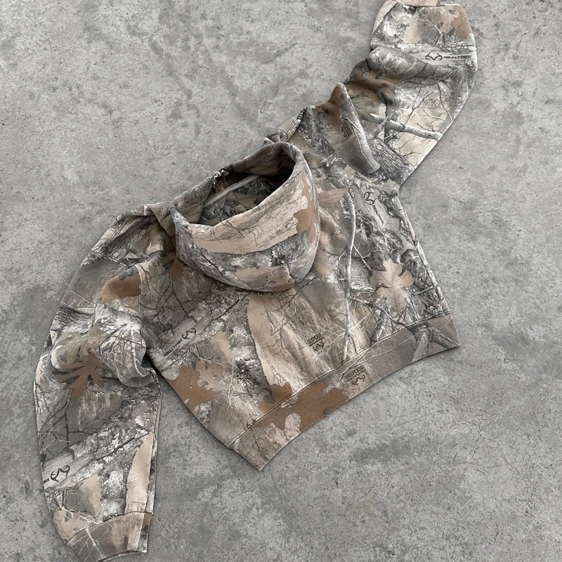 Y2K Retro Zip Up Hoodie Men Camouflage Pattern Zipper Sweatshirt High Street Hip Hop Streetwear Oversized Unisex Camo Hoodie Y2K Retro Zip Up Hoodie Men Camouflage Pattern Zipper Sweatshirt High Street Hip Hop Streetwear Oversized Unisex Camo Hoodie - Image 4