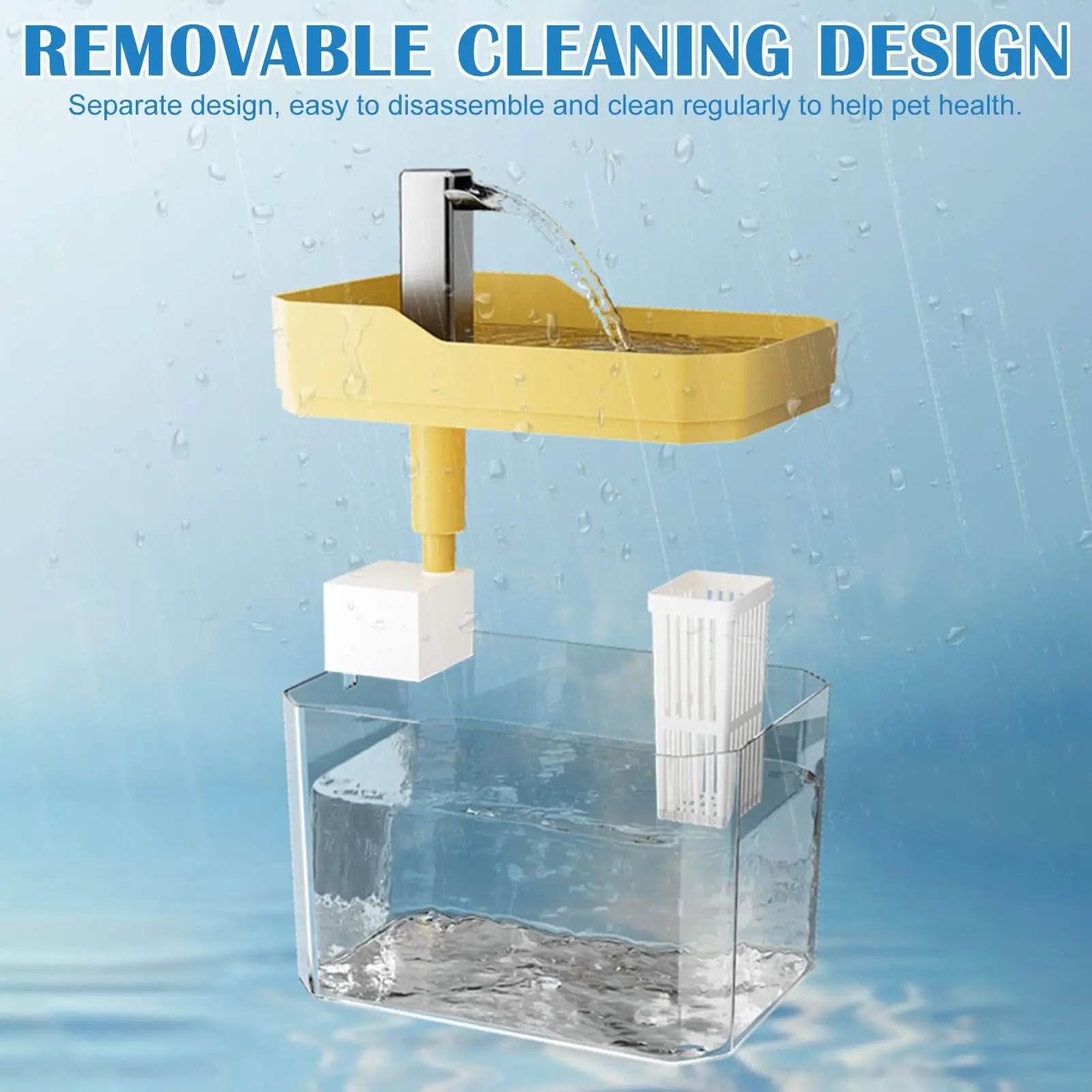 Cat Water Fountain Auto Filter Transparent Drinker Usb Anti-Dry Burning Recirculate Filtering Water Dispenser With Pump Cat Water Fountain Auto Filter Transparent Drinker Usb Anti-Dry Burning Recirculate Filtering Water Dispenser With Pump - Image 4