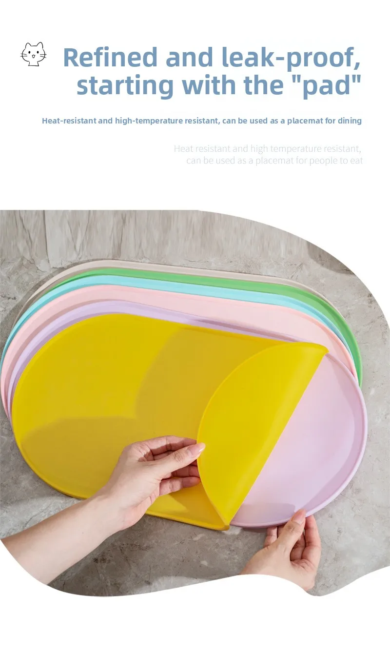 Cat Feeding Mat With Non-Slip Waterproof Design Pet Food Mat Compatible With Cat/Dog Bowls Multipet Households Dog Owners Cat Feeding Mat With Non-Slip Waterproof Design Pet Food Mat Compatible With Cat/Dog Bowls Multipet Households Dog Owners - Image 19
