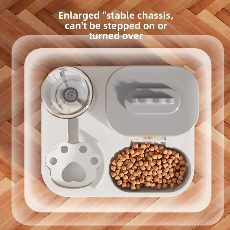 Automatischer Wasserspender Für Katzen Und Hunde Mit Integriertem Futterbecken, Keine Batterien Erforderlich, Automatischer Futterspender Für Haustiere, Einteiliges Design Automatischer Wasserspender Für Katzen Und Hunde Mit Integriertem Futterbecken, Keine Batterien Erforderlich, Automatischer Futterspender Für Haustiere, Einteiliges Design - Image 5
