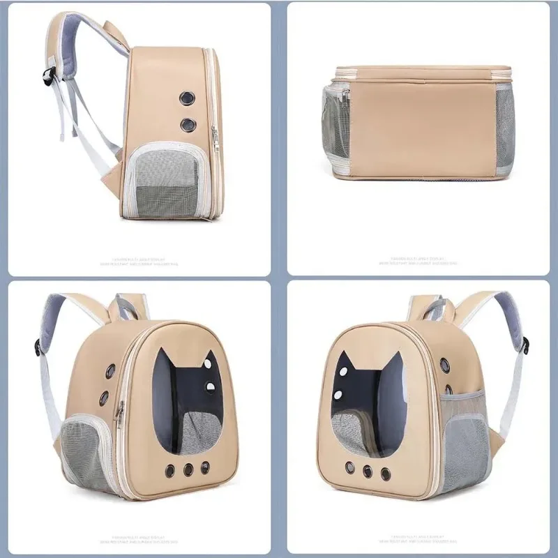 Heimtierbedarf, Katzen-Tragetasche, Pu, Tragbar, Für Reisen, Outdoor, Rucksack Für Katzen, Kleine Hunde, Transparent, Atmungsaktiv, Umhängetasche Heimtierbedarf, Katzen-Tragetasche, Pu, Tragbar, Für Reisen, Outdoor, Rucksack Für Katzen, Kleine Hunde, Transparent, Atmungsaktiv, Umhängetasche - Image 5